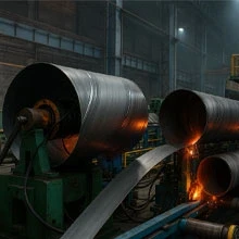 لوله اسپیرال از ورق تا لوله ای برای مسیرهای بلند و قطرهای بزرگ